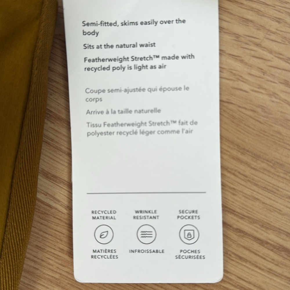 Athleta 22 Nolita Wide Leg Pant Mustard High Rise Relaxed Travel - Picture 8 of 15